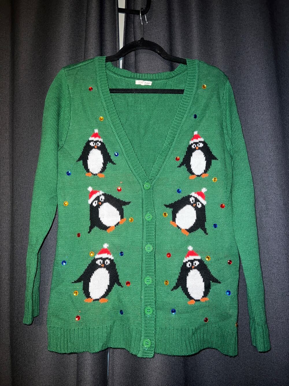 Ugly Christmas Sweater Xmas Cardigan Size Medium